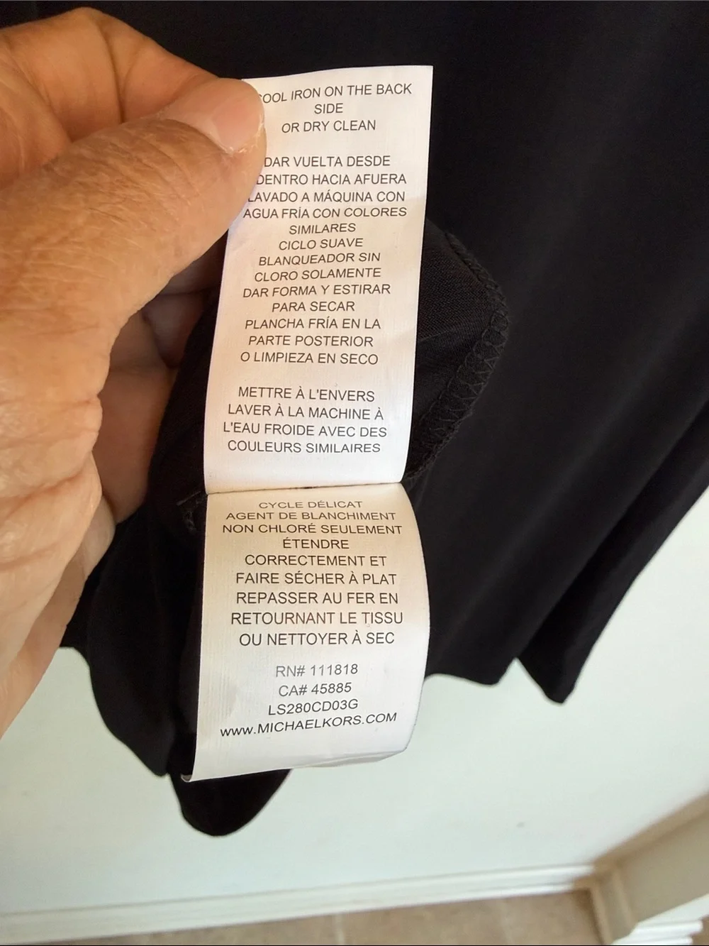 Michael Kors Black Cutout Sleeve Shift Dress